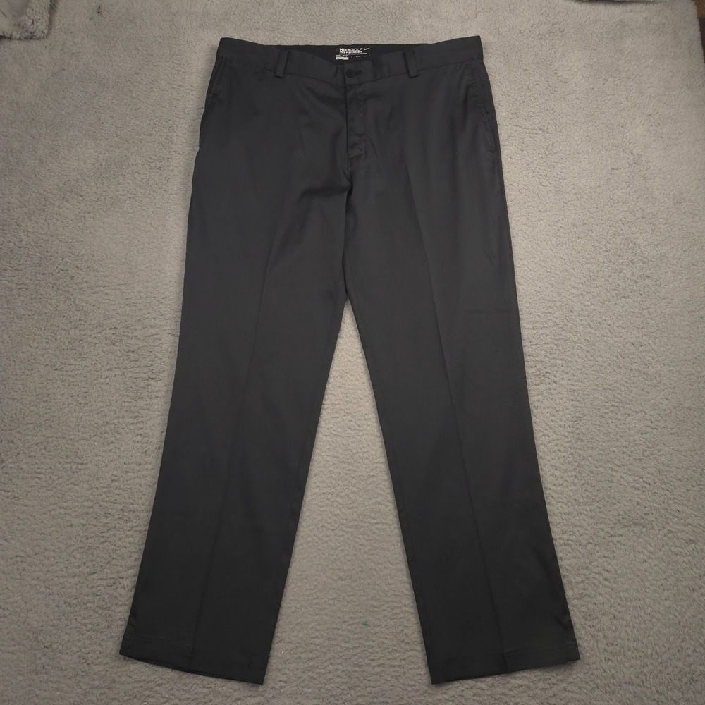 Nike‎ Golf Tour Performance Pants Mens 36x30 Black Dri-Fit Stretch Flat Front